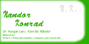 nandor konrad business card